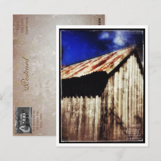 schuurtje briefkaart (Voorkant / Achterkant)