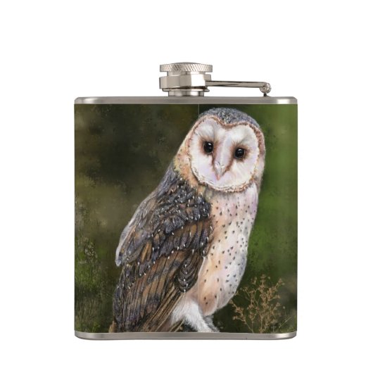 Schuuruil kolf heupfles (Achterkant)