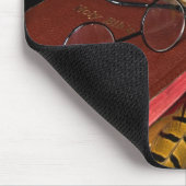 Schuurveren op bijbel muismat (Hoek)