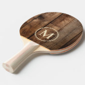 Schuurvloerplanken Monogram Tafeltennisbatje (Voorkant Gekanteld)