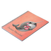 Schuwe Narwal met Doughnut Notitieboek (Linkerzijde)