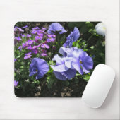 Schuwe Paarse Pansies Muismat (Met muis)