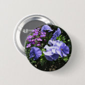 Schuwe Paarse Pansies Ronde Button 5,7 Cm (Voorkant /achterkant)