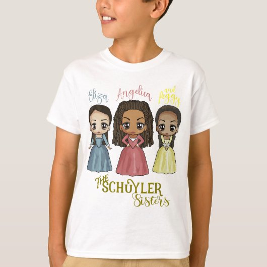 Schuyler Zusters - Kawaii Kunst door Mary Layton T-shirt (Voorkant)