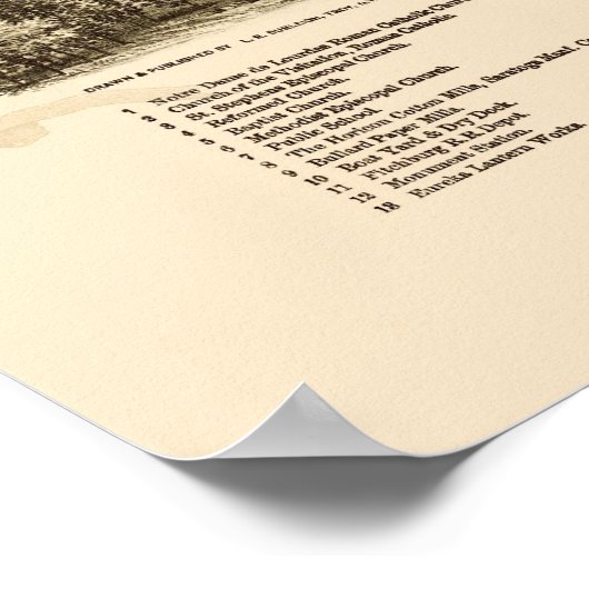 Schuylerville, NY Panoramic Map - 1889 Poster (Hoek)