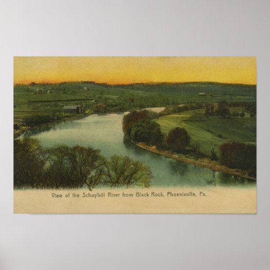 Schuylkill River Black Rock Phoenixville PA Poster (Voorkant)
