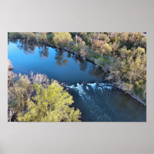 Schuylkill River Dam Oaks PA Poster (Voorkant)