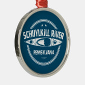 Schuylkill River, Pennsylvania Metalen Ornament (Rechts)