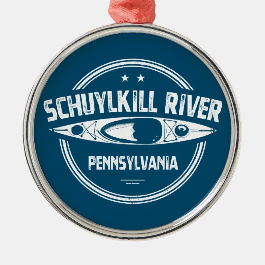 Schuylkill River, Pennsylvania Metalen Ornament (Voorkant)