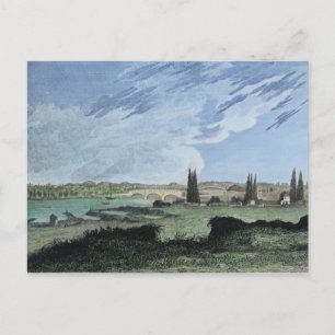 Schuylkill River Philadelphia 1827 Covered Bridge Briefkaart