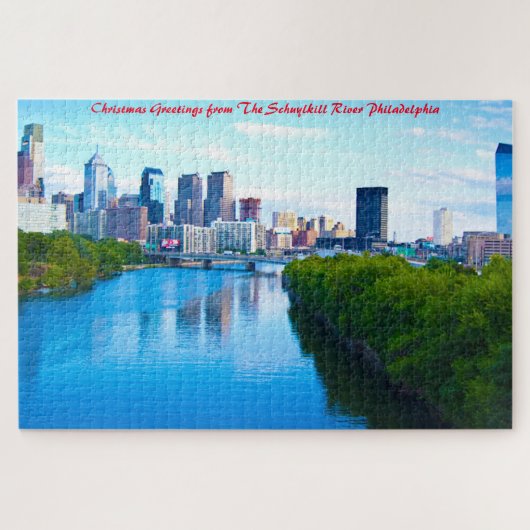 Schuylkill River Philadelphia. kerstcadeautjes Legpuzzel (Horizontaal)