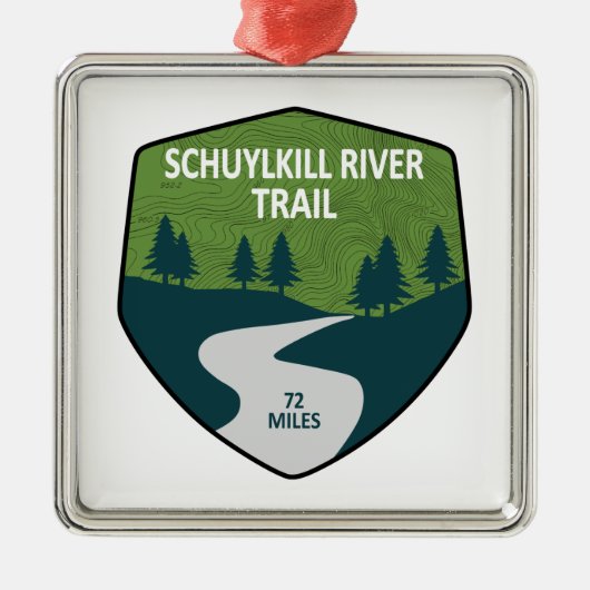Schuylkill River Trail Metalen Ornament (Voorkant)