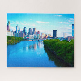 Schuylkill-rivier Philadelphia. Legpuzzel