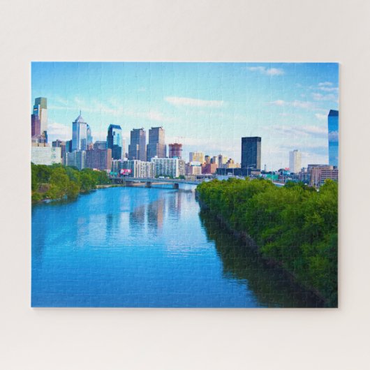 Schuylkill-rivier Philadelphia. Legpuzzel (Horizontaal)