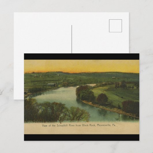 Schuylkill-rivier van Phoenixville PA Briefkaart (Voorkant / Achterkant)