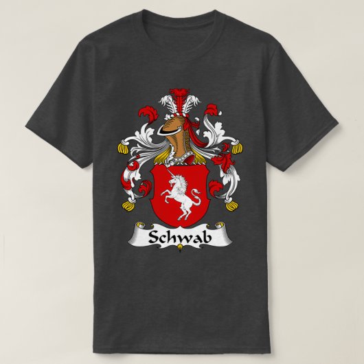 Schwab Coat of Arms Family Crest T-shirt (Design voorkant)