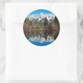 Schwabacher's Landing, Grand Teton Ronde Sticker (Tas)