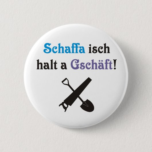 Schwäbische Arbeitsauffassung Ronde Button 5,7 Cm (Voorkant)