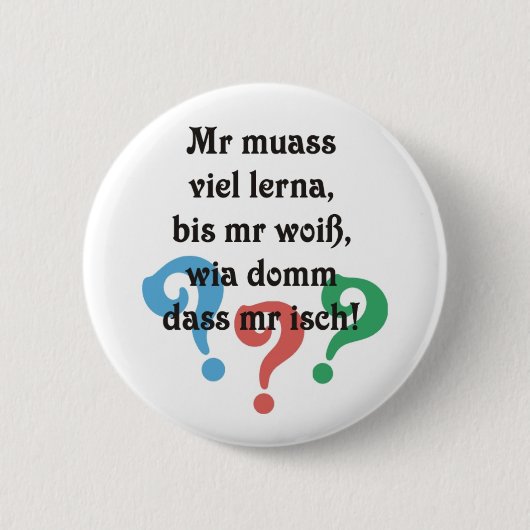 Schwäbischer Sokratismus Ronde Button 5,7 Cm (Voorkant)