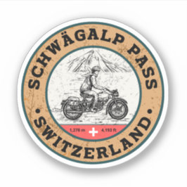 Schwägalp Pas Zwitserse Alpen motorfietstocht Sticker