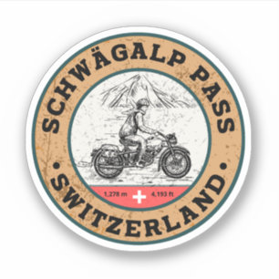 Schwägalp Pas Zwitserse Alpen motorfietstocht Sticker