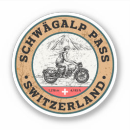 Schwägalp Pass Zwitsers-Alpen motortour Sticker