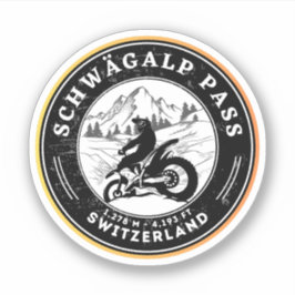 Schwägalp Pass Zwitsers-Alpen motortour Sticker
