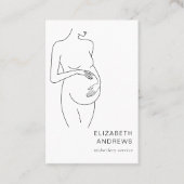 Schwangere, schlicht-Visitenkarte Visitekaartje (Voorkant)