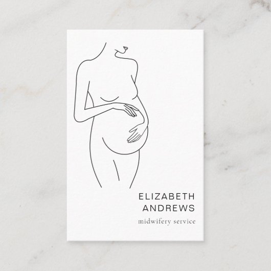 Schwangere, schlicht-Visitenkarte Visitekaartje (Voorkant)