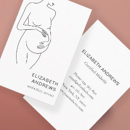 Schwangere, schlicht-Visitenkarte Visitekaartje