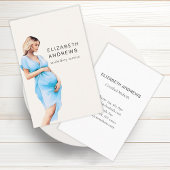 Schwangere, schlicht-waterverf visitekaartje