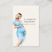 Schwangere, schlicht-waterverf visitekaartje (Voorkant)