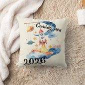 Schwangerschaft verkünden 2026 Rakete Weltraum Kussen (Deken)