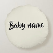 Schwangerschaft verkünden 2026 Rakete Weltraum Rond Kussen (Achterkant)