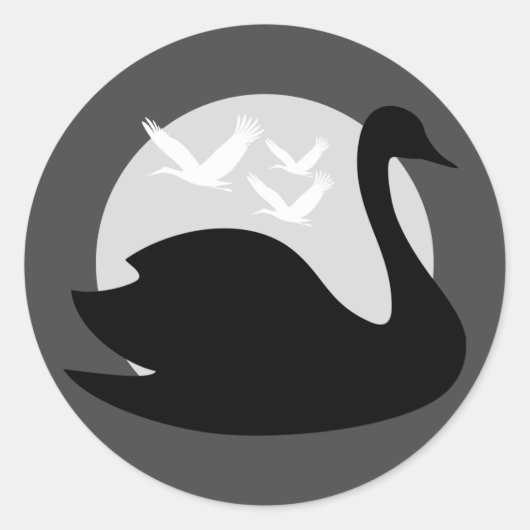 Schwanz-Risiko für Schwarzen Ronde Sticker (Voorkant)