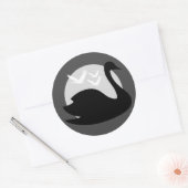 Schwanz-Risiko für Schwarzen Ronde Sticker (Envelop)