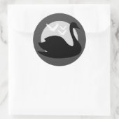 Schwanz-Risiko für Schwarzen Ronde Sticker (Tas)