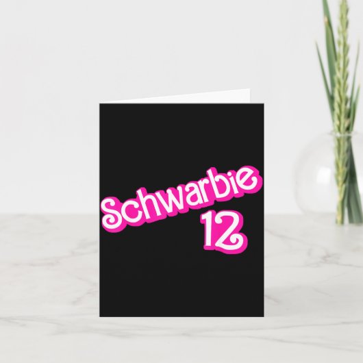 Schwarbie 12 Roze Kaart (Voorkant)