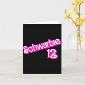 Schwarbie 12 Roze Kaart (Gele Bloem)