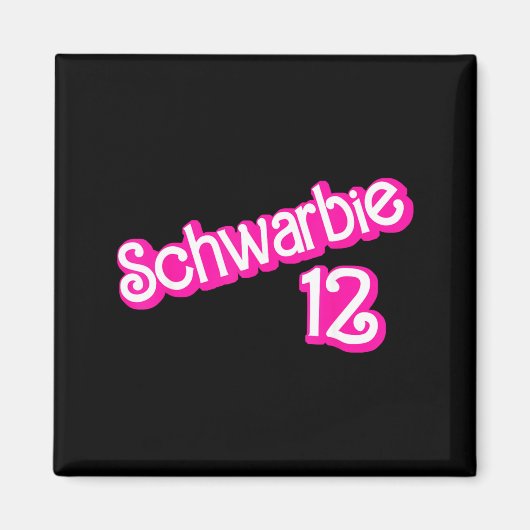 Schwarbie 12 Roze Magneet (Voorkant)