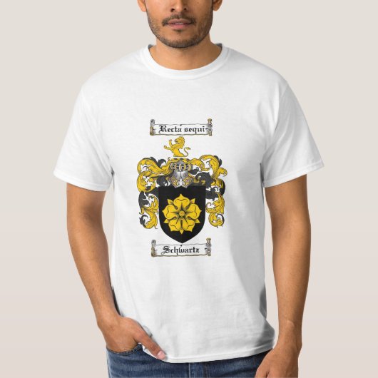 Schwartz Family Crest - Schwartz Coat of Arms T-shirt (Voorkant)