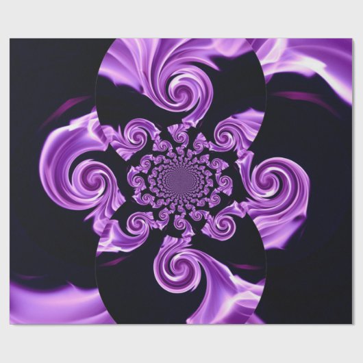 Schwarz Lila Cadeaupapier (Vlak)