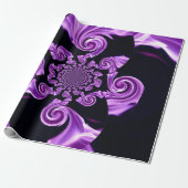 Schwarz Lila Cadeaupapier (Uitgerold)