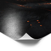 Schwarz matter Totenkopf mit Bronze Foto Afdruk (Hoek)