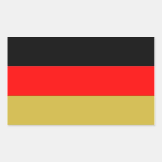 Schwarz-Rot-Gouden Vlag van Duitsland Rechthoekige Sticker (Voorkant)