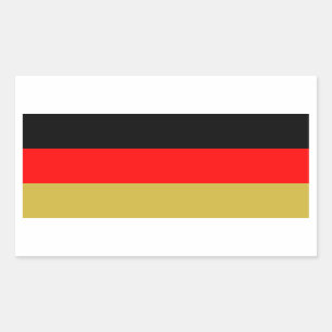 Schwarz-Rot-Gouden Vlag van Duitsland Rechthoekige Sticker