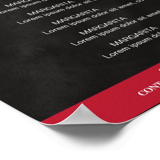 Schwarz, Rot Preishear Poster (Hoek)