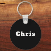 Schwarz weiß Chris Sleutelhanger (Achterkant)