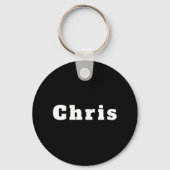Schwarz weiß Chris Sleutelhanger (Achterkant)