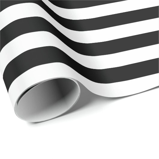 Schwarz & Weiß gestreiftes Cadeaupapier (Rol Hoek)